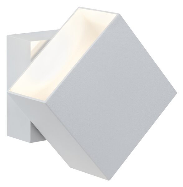Paulmann 18003 Special Line Cybo, bílé nástěnné svítidlo se svícením nahoru-dolu, 2x3W LED 2700K, výška 9,3cm, IP65