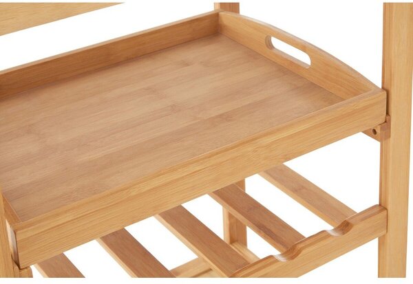 Bambusový servírovací stolek na kolečkách 41x58 cm Harlow – Premier Housewares