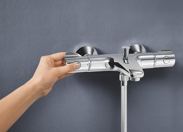 Grohe Grohtherm 800 vanová baterie na stěnu s termostatem chrom 34567000