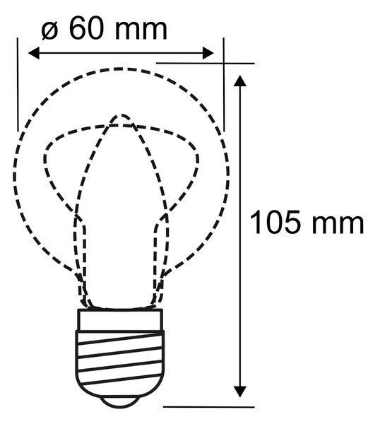 Paulmann 28776 LED žárovka, 7W LED 1800 - 3000K dim-to-warm stmívatelná, výška 10,5cm