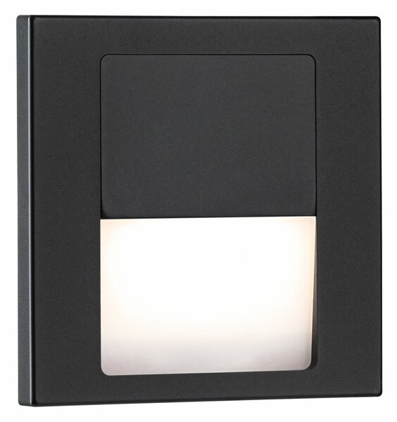 PAULMANN LED vestavné svítidlo do zdi Tsaro hranaté 80x36mm 1W 230V 2700K černá mat
