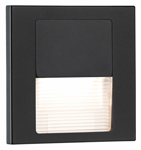 PAULMANN LED vestavné svítidlo do zdi Tsaro hranaté 80x36mm 1W 230V 2700K černá mat