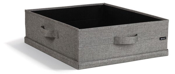 Šedý látkový úložný box s víkem 46x56x16 cm Soft Storage Low – Bigso