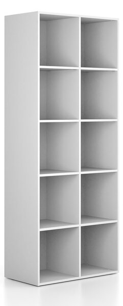 Regál FRAME, vysoký, 2 sloupce, 2162 x 872 x 450 mm, bílá
