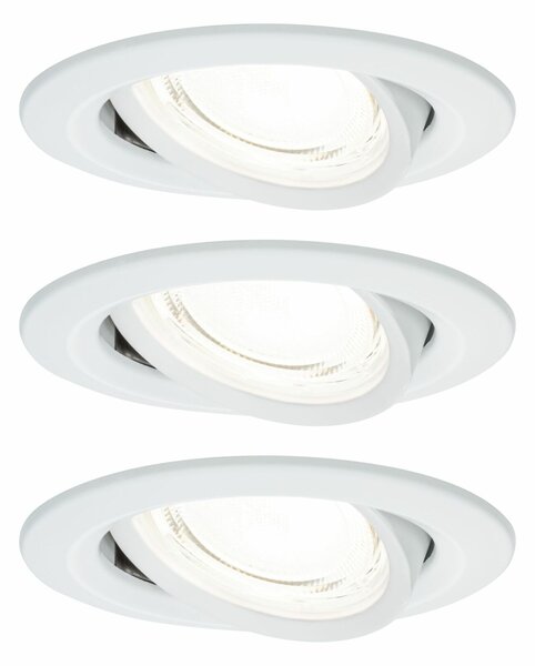 PAULMANN LED vestavné svítidlo Nova Coin 3ks sada kruhové 84mm 50° 3x2,8W 230V 4000K bílá mat