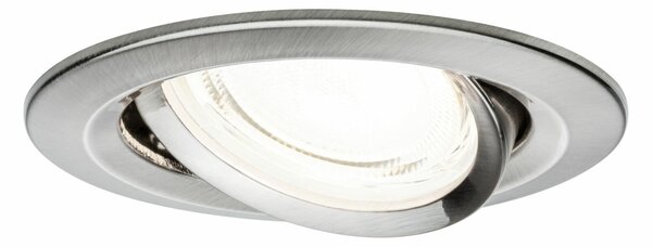 PAULMANN LED vestavné svítidlo Nova Coin 3ks sada kruhové 84mm 50° 3x2,8W 230V 4000K kov kartáčovaný