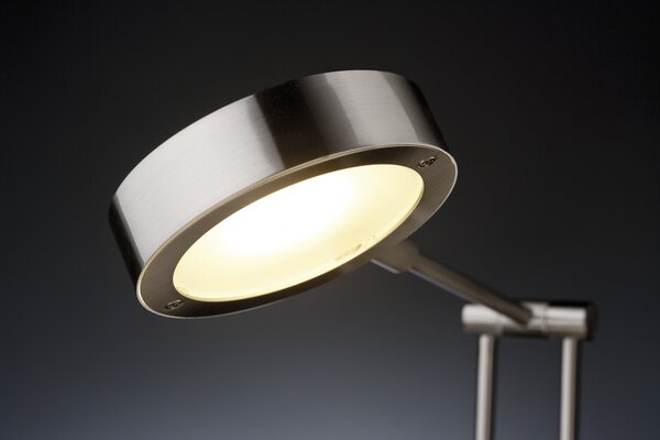 Paulmann 70245 Zed LED, stolní LED lampa, 1x6,7W LED, kartáčovaný kov, výška 47.5cm