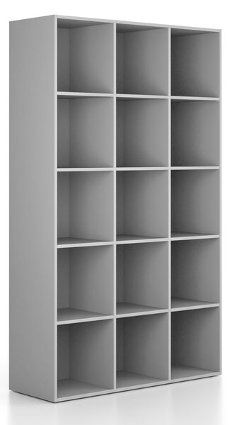 Regál FRAME, vysoký, 3 sloupce, 2162 x 1299 x 450 mm, šedá