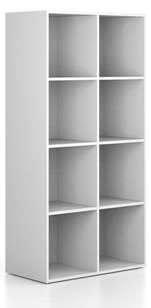 Regál FRAME, nižší, 2 sloupce, 1735 x 872 x 450 mm, bílá