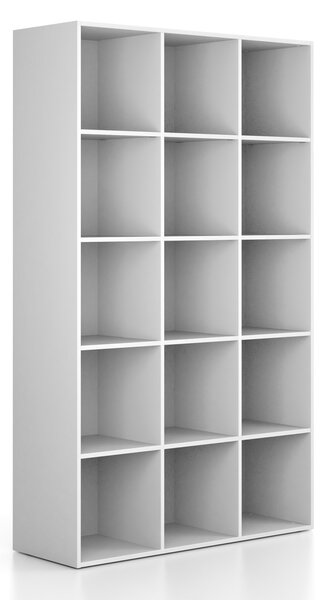 Regál FRAME, vysoký, 3 sloupce, 2162 x 1299 x 450 mm, bílá