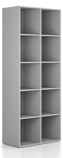 Regál FRAME, vysoký, 2 sloupce, 2162 x 872 x 450 mm, šedá