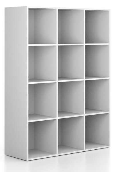 Regál FRAME, nižší, 3 sloupce, 1735 x 1299 x 450 mm, bílá