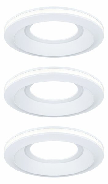 PAULMANN LED vestavné svítidlo Sormus 3ks sada IP65 kruhové 100mm 3x4,8W / 1,5W / 230V 3000K bílá