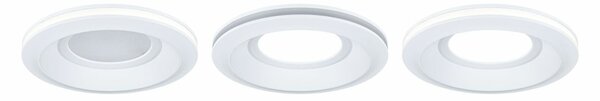 PAULMANN LED vestavné svítidlo Sormus samostatné svítidlo IP65 kruhové 100mm 4,8W / 1,5W / 230V 3000K bílá