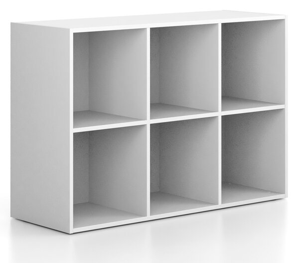 Regál FRAME, nízký, 3 sloupce, 881 x 1299 x 450 mm, bílá
