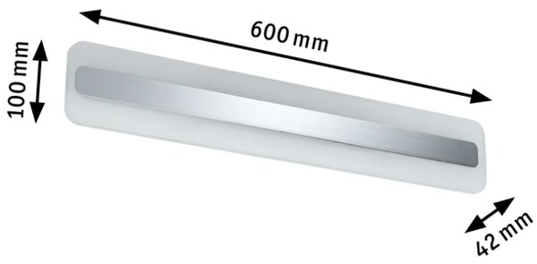 Paulmann 70463 Lukida, lineární LED svítidlo nad zrcadlo, 9W LED, chrom, délka 60cm