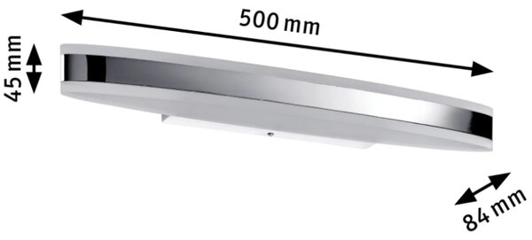 Paulmann 70470 Kuman, lineární LED svítidlo nad zrcadlo, 9W LED, chrom, délka 50cm