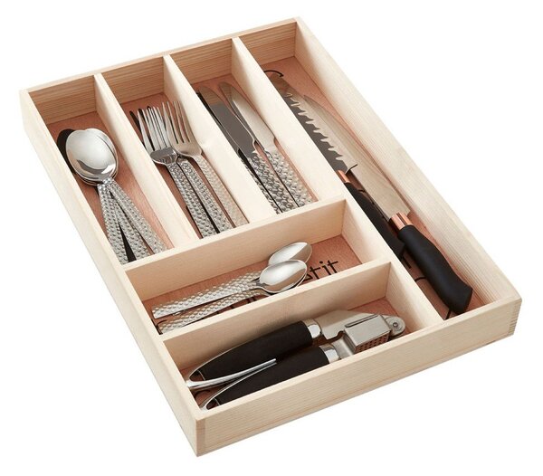 Dřevěný příborník do zásuvky v přírodní barvě 30 x 42 cm Bessan – Premier Housewares