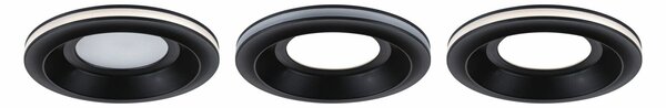 PAULMANN LED vestavné svítidlo Sormus samostatné svítidlo IP65 kruhové 100mm 4,8W / 1,5W / 230V 3000K černá