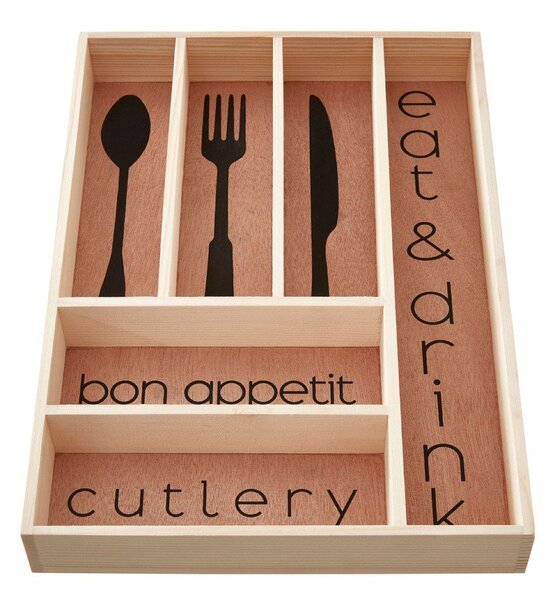 Dřevěný příborník do zásuvky v přírodní barvě 30 x 42 cm Bessan – Premier Housewares