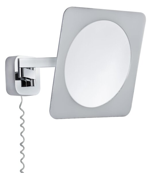 Paulmann 70468 Bela, osvětlené kosmetické zrcátko s 3 x zoom, 5,7W LED 3000K , chrom, 23x23cm