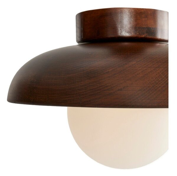 Hnědé stropní svítidlo se skleněným stínidlem ø 24 cm Elsa – Opviq lights