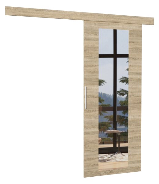 Interiérové posuvné dveře se zrcadlem 86 cm FADLIA - dub sonoma