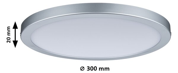 Paulmann 70865 Atria, stropní LED svítidlo, 24W LED 2700K stmívatelné, matný chrom, prům. 30cm