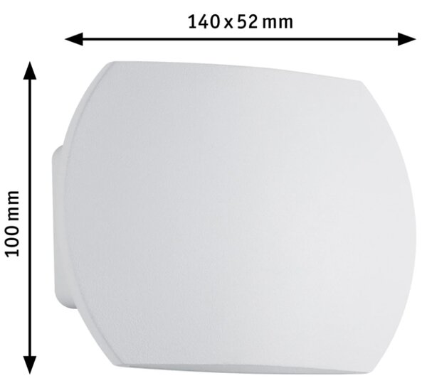 Paulmann 70792 Bocca, bílé nástěnné svítidlo, 2x3W LED 2700K, délka 14cm