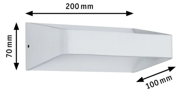 Paulmann 70790 Bar, bílé nástěnné svítidlo 5,5W LED 2700K, délka 20cm