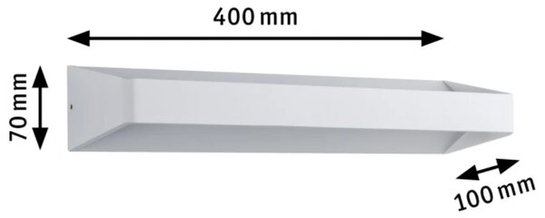 Paulmann 70791 Bar, bílé nástěnné svítidlo 10,5W LED 2700K, délka 40cm