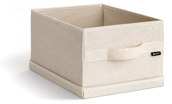 Béžový látkový úložný box s víkem 27x36x19 cm Soft Storage Small – Bigso