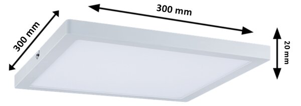 Paulmann 70871 Atria, stropní LED svítidlo, 24W LED 2700K stmívatelné, bílá, 30x30cm