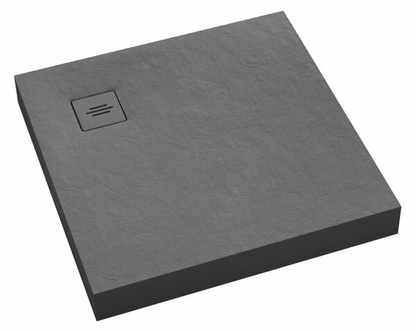 Schedline NonLimits Grey Stone čtvercová sprchová vanička 80x80 cm šedá 3ST.N1K-8080/S/ST-M1/S/ST
