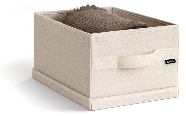 Béžový látkový úložný box s víkem 27x36x19 cm Soft Storage Small – Bigso