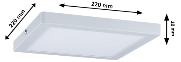 Paulmann 70870 Atria, stropní LED svítidlo, 20W LED 2700K stmívatelné, bílá, 22x22cm