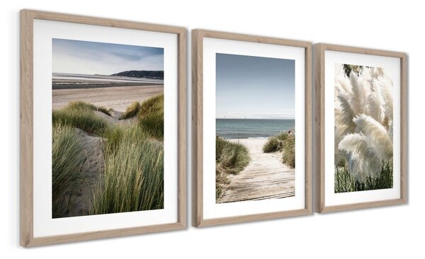 Tištěné obrazy v sadě 3 ks s rámem 30x40 cm Tranquil – Styler