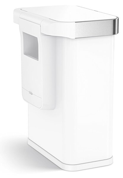 Simplehuman bezdotykový odpadkový koš SENSOR, 58 L, hlasové ovládání, bílá ocel