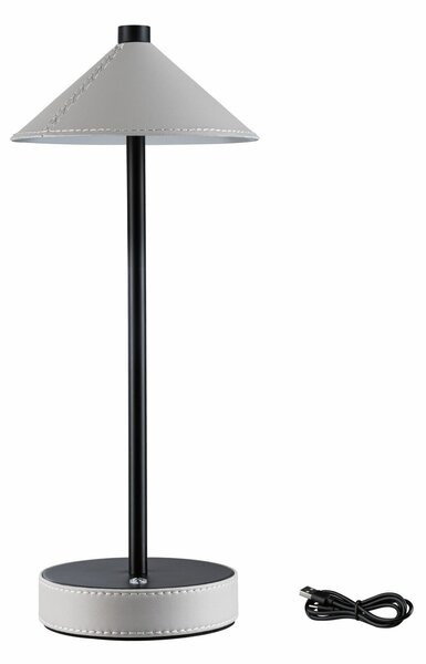 PAULMANN Mobilní stolní lampa Pellini CCT 2W černá mat/béžová
