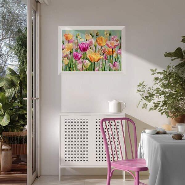 Tištěný obraz s rámem 75x56 cm Spring Tulip – Styler