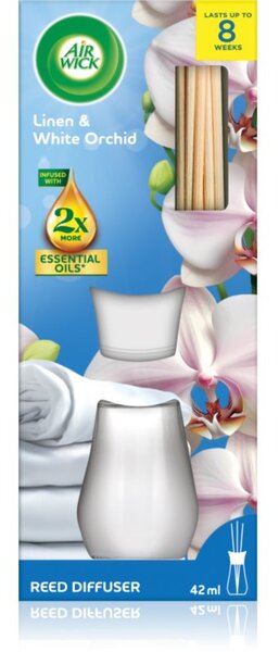 Air Wick Essential Oils Prádlo a bílá orchidej aroma difuzér s náplní 42 ml