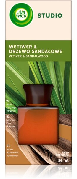 Air Wick Studio Vetiver a santalové dřevo aroma difuzér s náplní 80 ml