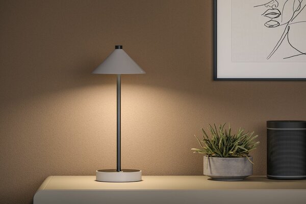PAULMANN Mobilní stolní lampa Pellini CCT 2W černá mat/béžová