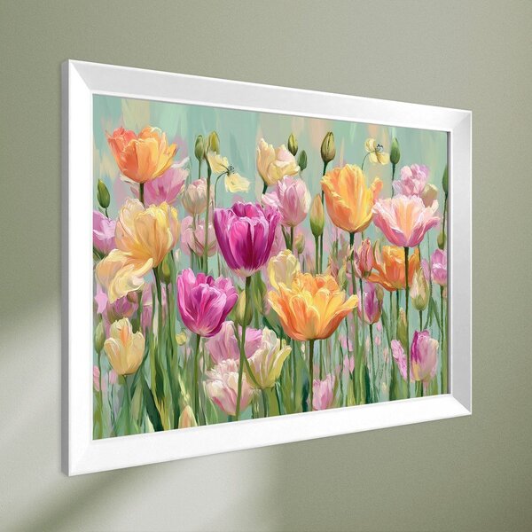 Tištěný obraz s rámem 75x56 cm Spring Tulip – Styler