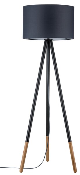 Paulmann 79633 Neordic Rurik, stojací lampička ze dřeva a látky, 20W LED E27, výška 153cm