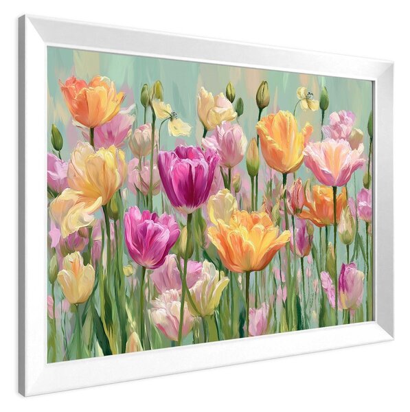 Tištěný obraz s rámem 75x56 cm Spring Tulip – Styler