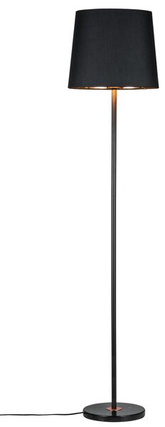 Paulmann 79612 Neordic Enja, stojací lampička z černého mramoru, látky a mědi, 1x20W E27, výška 160cm