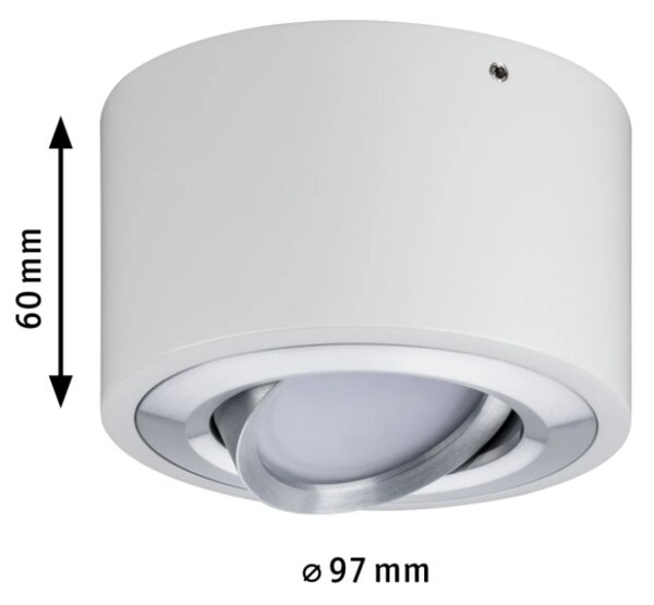 Paulmann 79708 Argun, stropní svítidlo, 1x4,8W LED 3000K dimswitch, prům.9,7cm