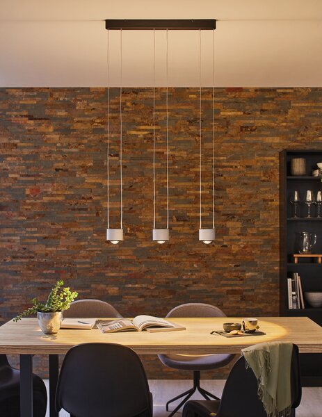Paulmann 79720 Aldan, závěsné svítidlo, 3x13W LED 2700K stmívatelné, broušený hliník, šířka 67cm