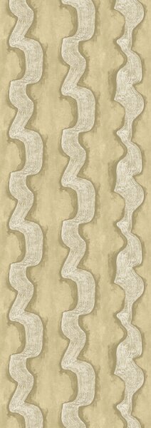 Vliesová obrazová tapeta na zeď, zlatá, béžová, vlnky, DGTRA303-260, Traces, Masureel